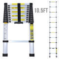 10.5FT Multi Purpose Aluminum Ladder Fold Step Extend Telescopic Garden Tools